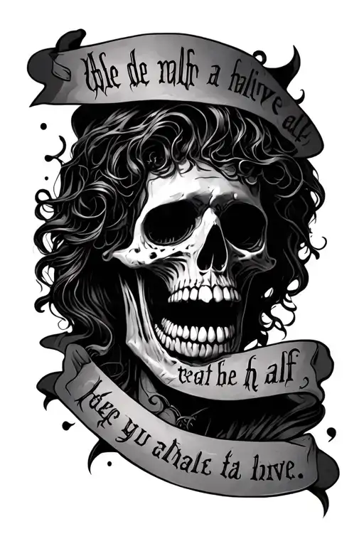 Half Dead Half Alive With A Quote