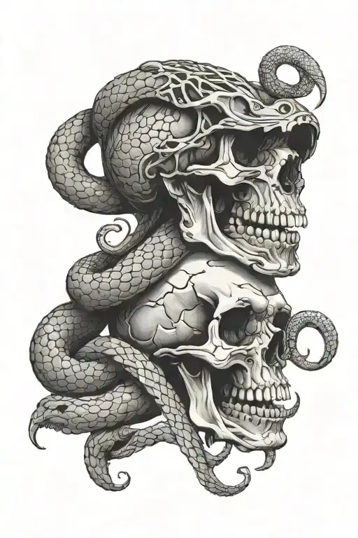 Skull And Snake