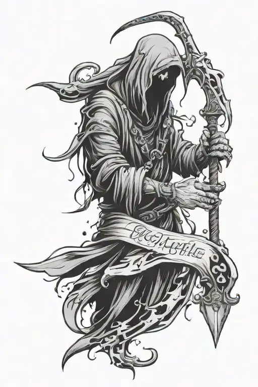 Quotes Incorporated Into The Design Reaper Standing