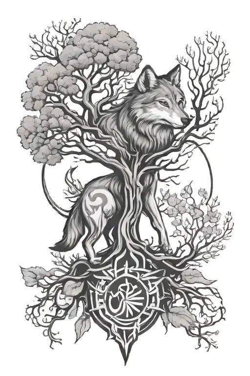 Wolf Schalke 04 Emblem Yggdrasil