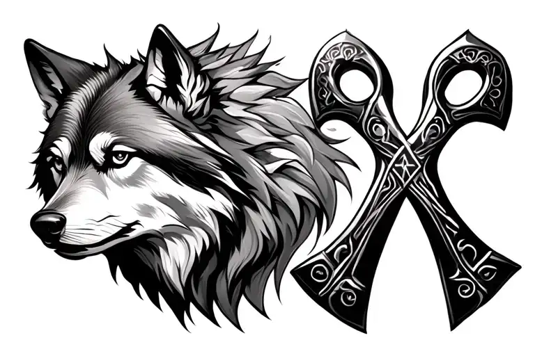 Wolf And Ankh