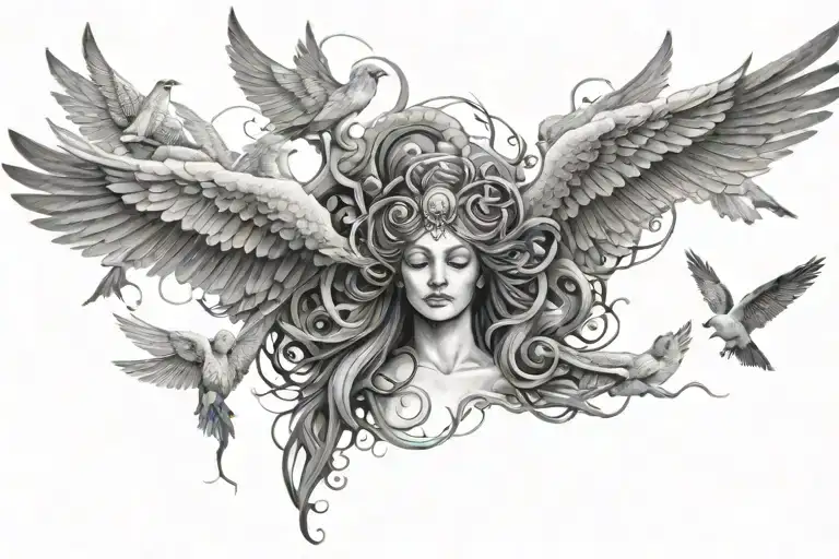 Odyssey Through The Realm Of Consciousness Clouds Angel Heaven Birds Eyes