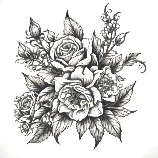 Birth Flower Bouquet July And October Birth Flower