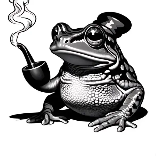Frog And Toad Smoking A Pipe