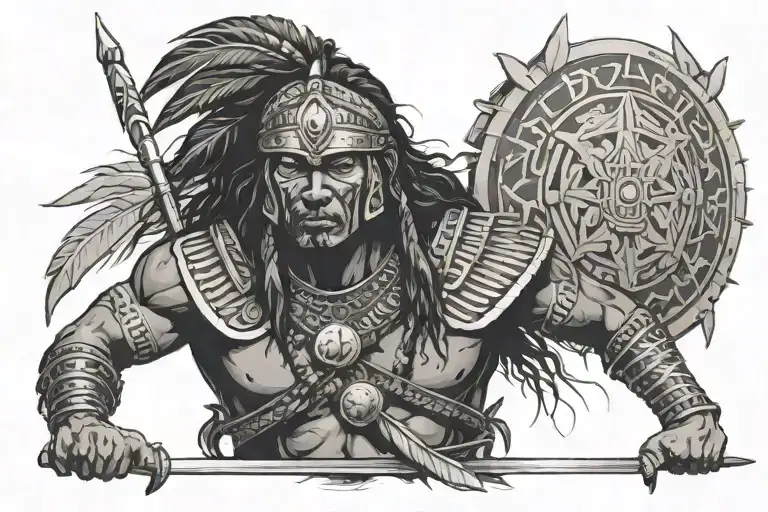 Brazilian Indigenous Warrior