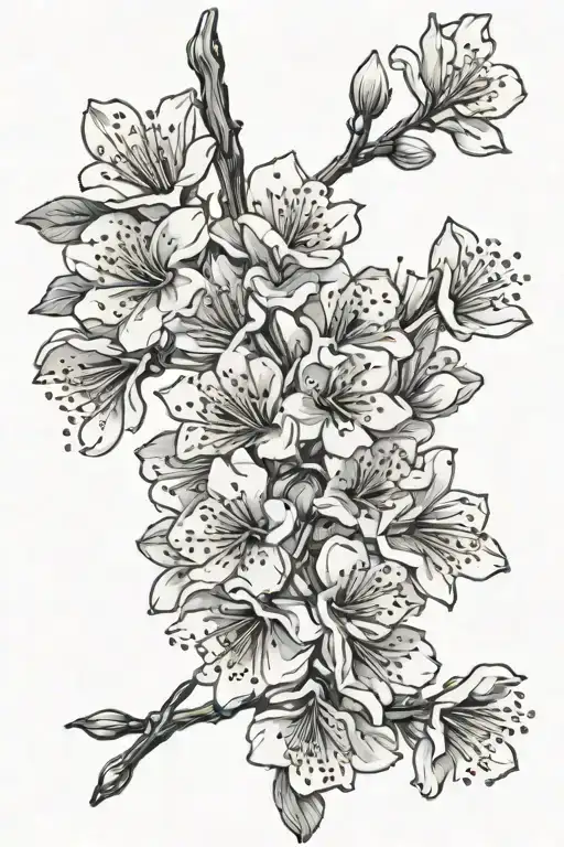 Line With Cherry Blossoms