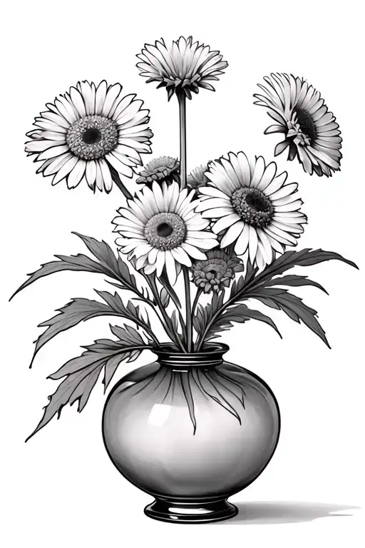 Fleabane In Vase