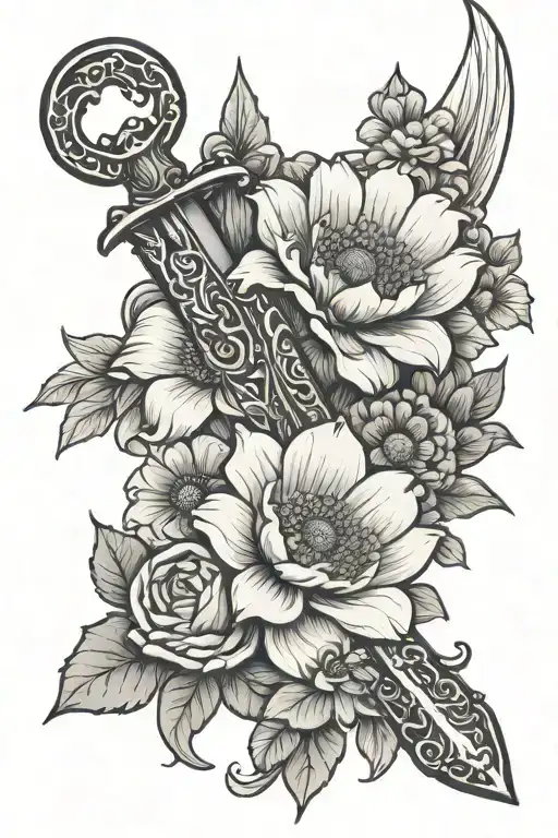 Sword And Anemone Flower