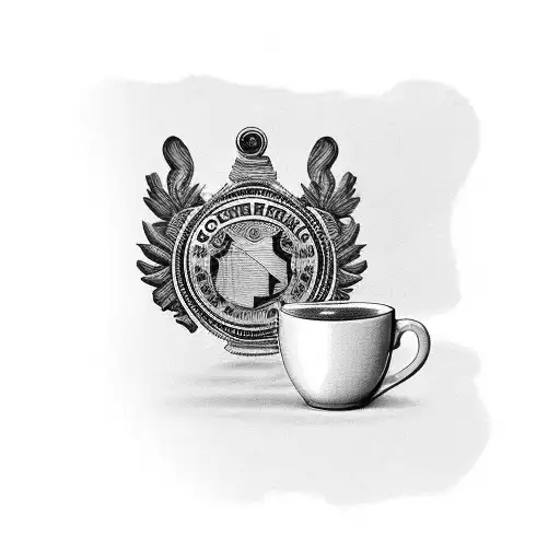 Coffee Cup With A Police Badge Design