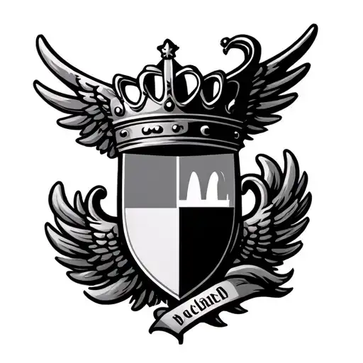 Mcdonald Crest Heraldry Crown Wings
