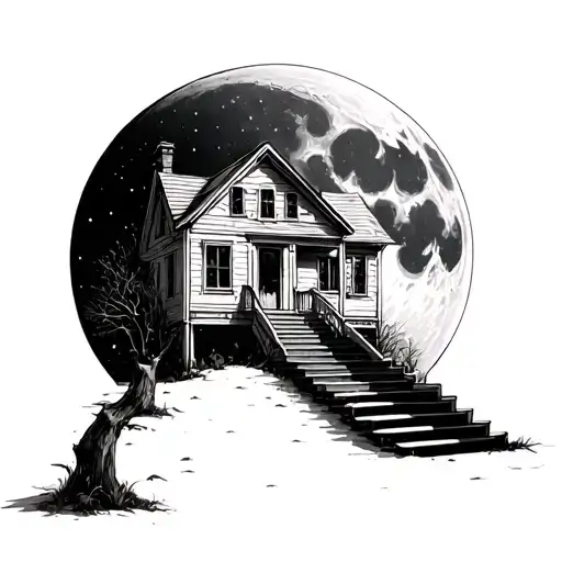 Moon House And Stairs