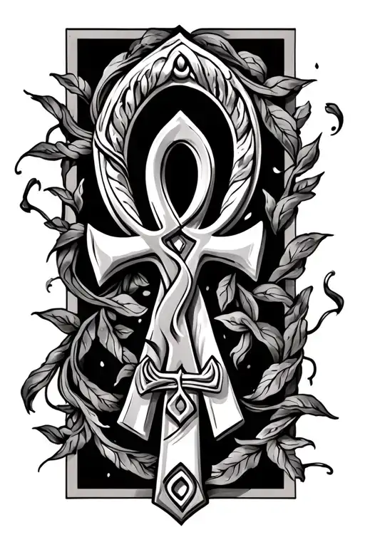 Ankh With Vines Wrapping