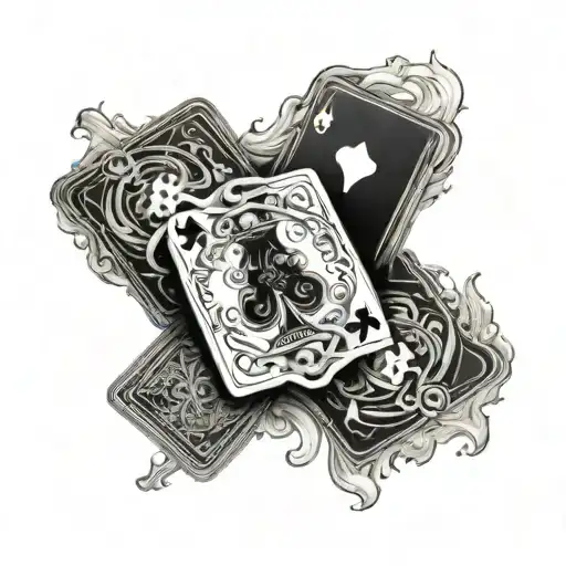 Black Jack Cards Being Shuffled