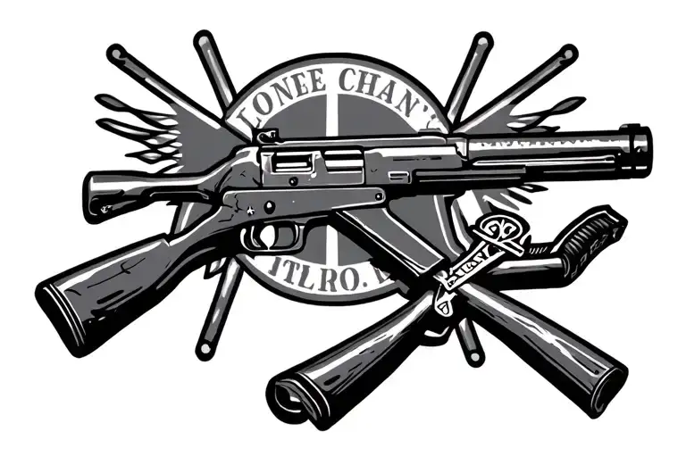 Lone Star With Cross Rifles