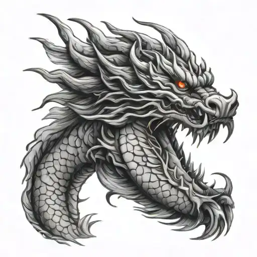 Japanese Dragon Sketch