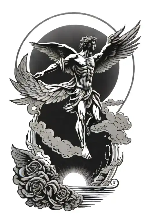 Icarus Flying Towards The Sun