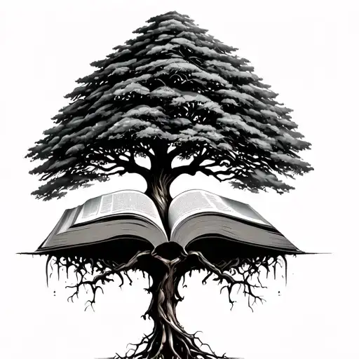 Make A Tree Growing Roots And In The End It's A Bible Representing Being Rooted In The Lord