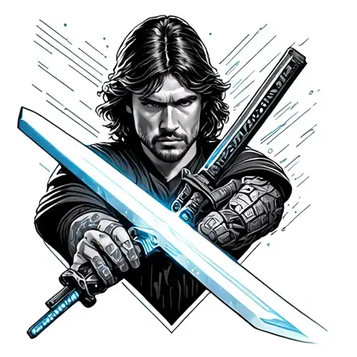 Cloud Buster Sword As Luke In Star Wars With Tron And Stargate Arm