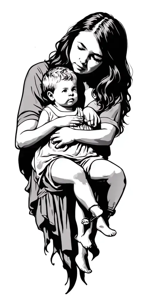 Rip Sister Carrying Little Brother