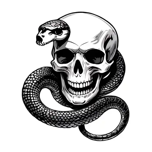 Skull Snake Cross