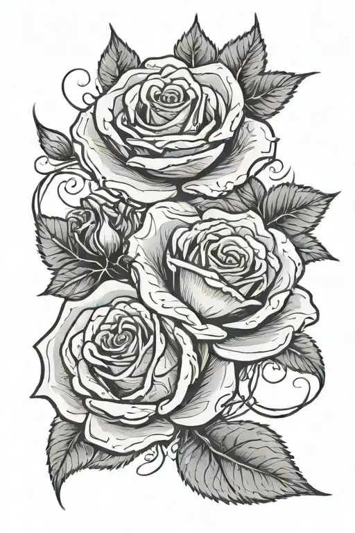 Roses Intertwined Dark Side