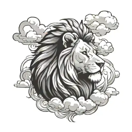 Lion And Cloud Background