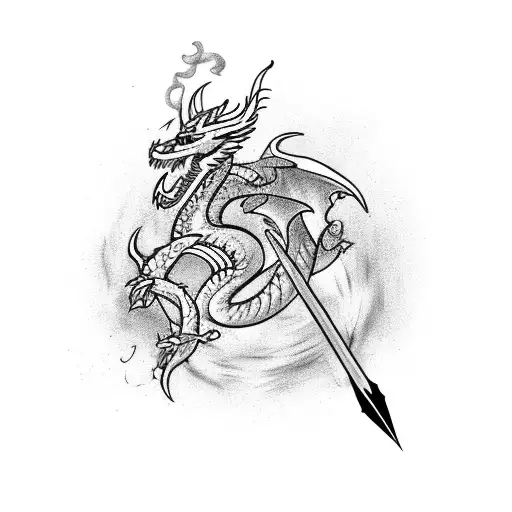 Arrow With Dragon Around