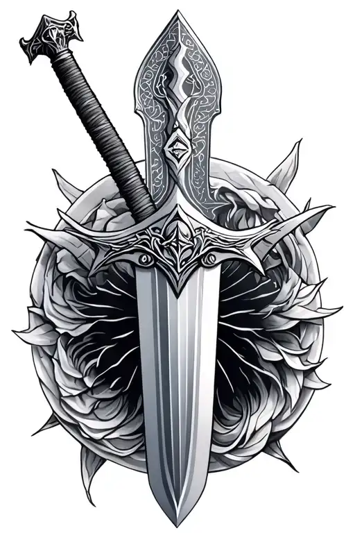 Sword With Gemini Zodiac Sign