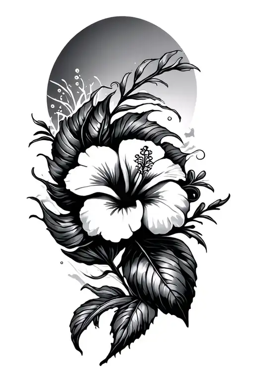 Waves Beach Hibiscus Flower Maui Hook