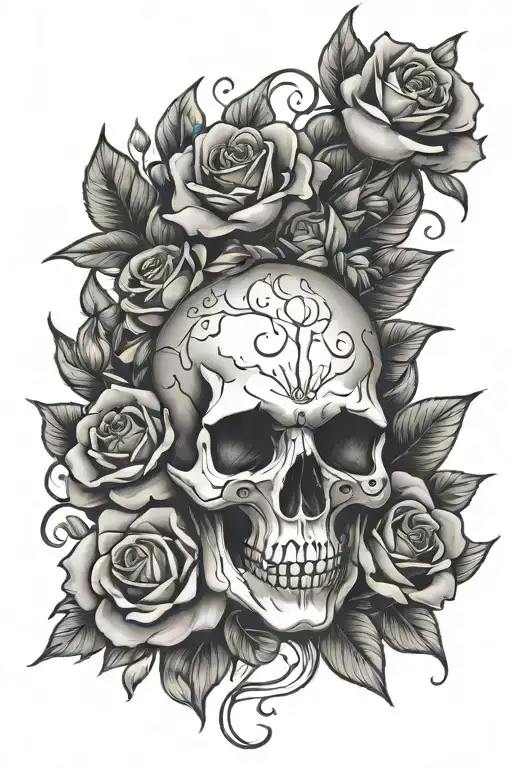Skull And Roses