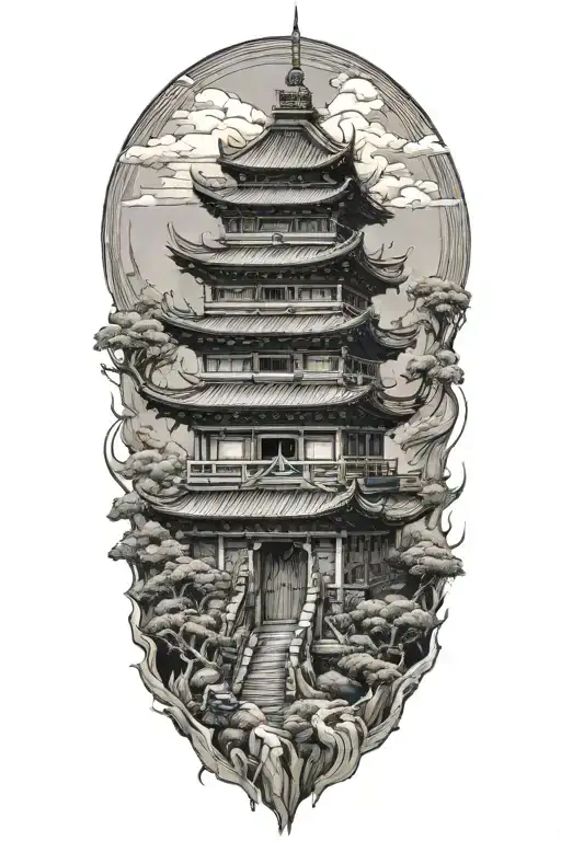 Samurai Japanese Pagoda Tam Dao Inside