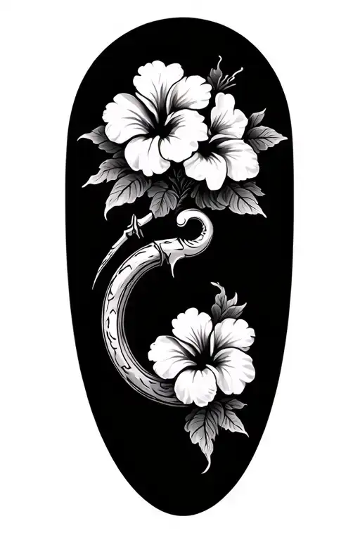 Waves And Makau Hook Small Hibiscus Flowers