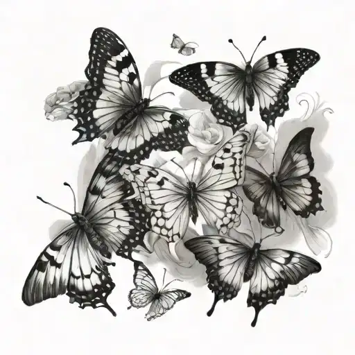 5 Butterflies Fluttering Collarbone