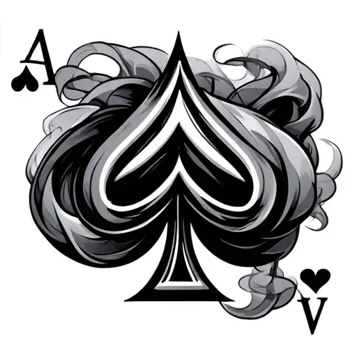 Ace Of Spades Symbol With Smoke