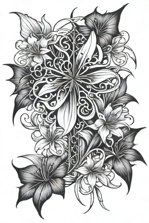 Cross And Spider Lily