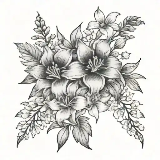 Water Little And Larkspur Floral Arrangement