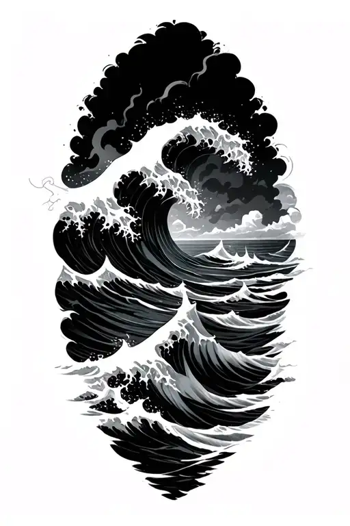 Ocean Waves Crashing In The Background