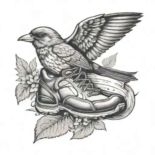 Bird With Hikingshoes On