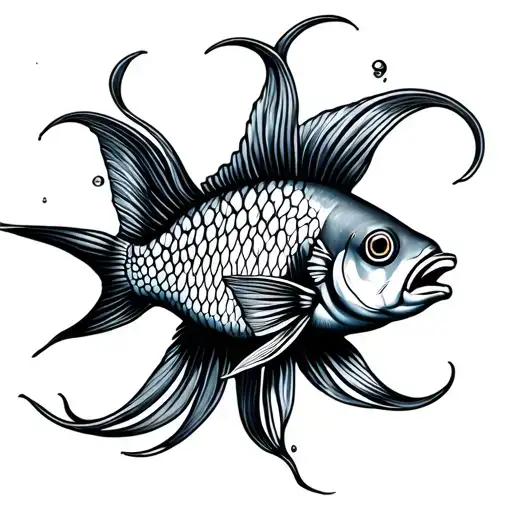 Pisces Fish Inside Bubble Tip Anemone