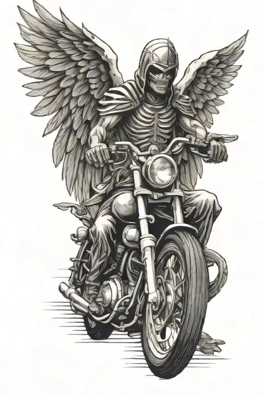 Gamining Motorcycle Angel Wings Angel Of Death