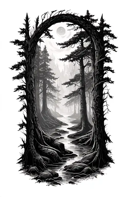 Legend Of Zelda Forest Scene In Spiral Format