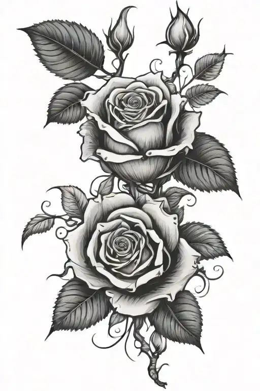 Upside Down Rose With Intricate Details