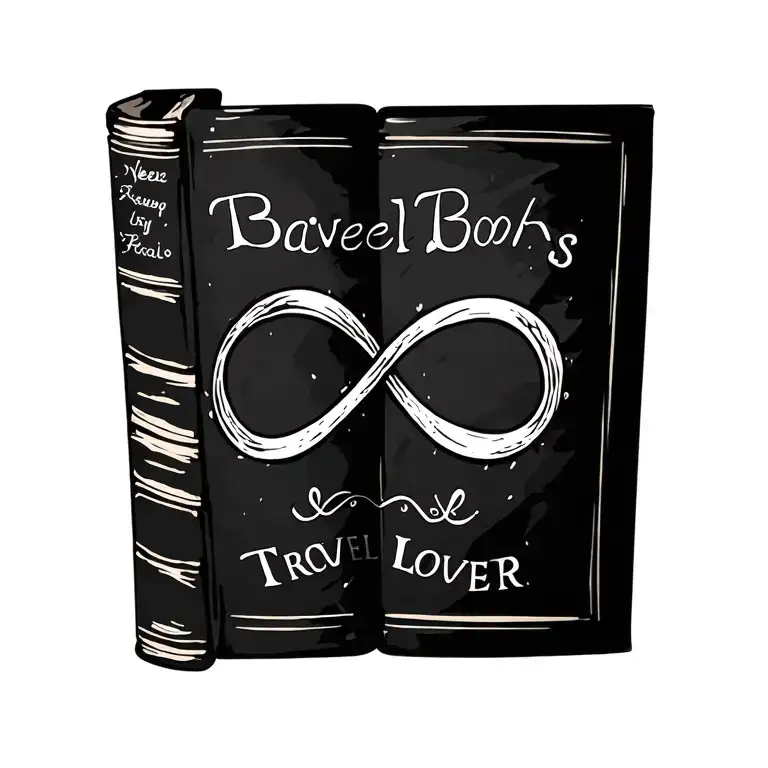 Book And Travel Lover With Infinity Symbol
