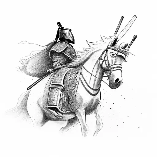 Samurai Riding A Horse