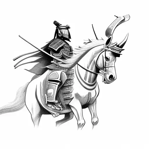 Samurai Riding A Horse