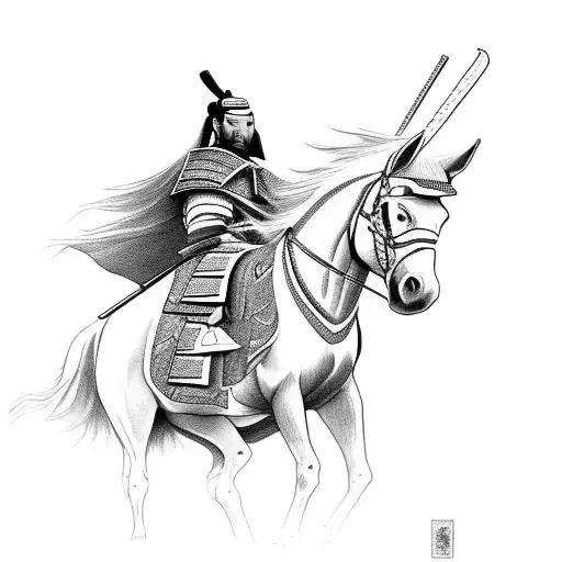 Samurai Riding A Horse