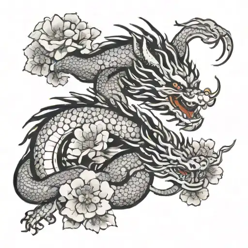 Japan Dragon Sakura Flowers