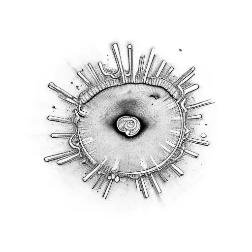 A Circle Of Hallucinogenic Mushrooms