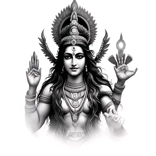 Mahadev Tatoo Insprired By Peace And Balance On Foram 3D Futuristic