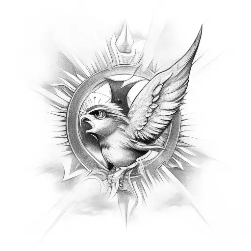 Angle Wings With Sun